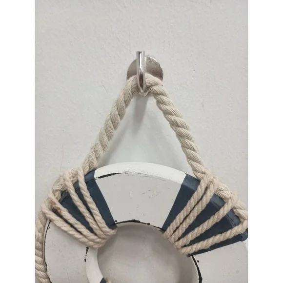 Wood Life Preserver Coastal Nautical Wall Hanging Towel Hook Mayrich Company - Picture 3 of 6
